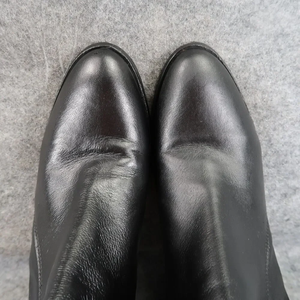 Jigsaw Shoes Womens 40 Booties Leather Calf Hair Fashion Classic Timeless Black